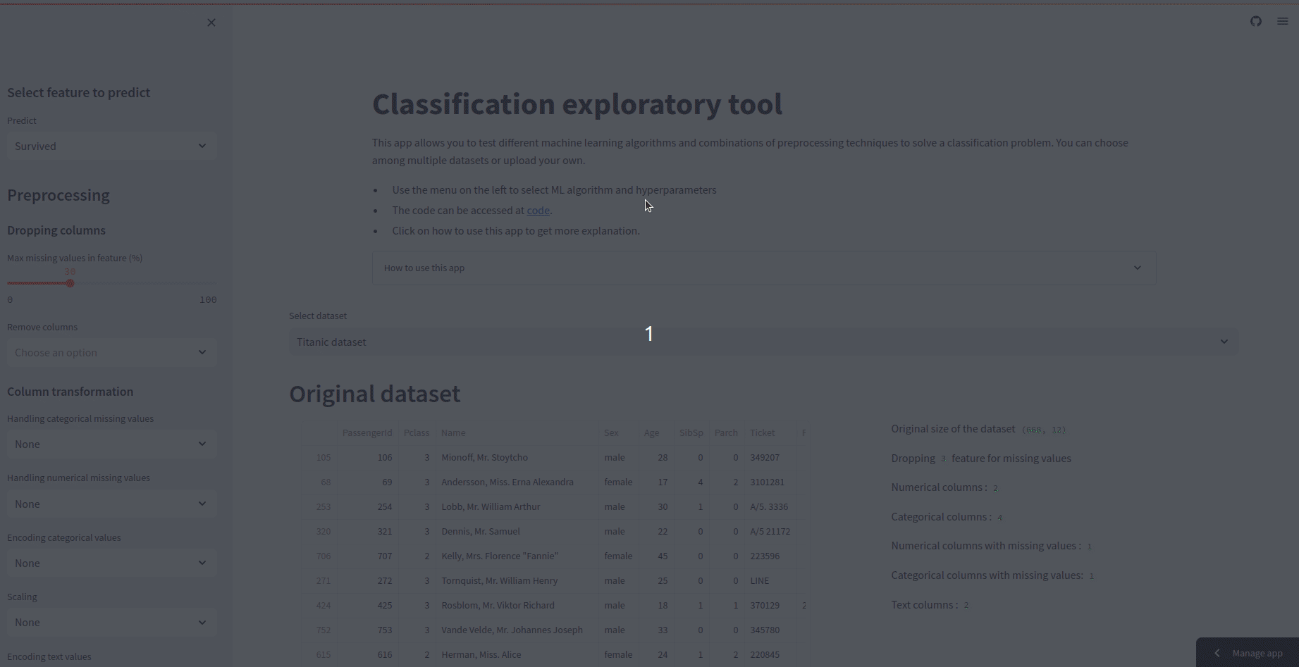 Classification tool