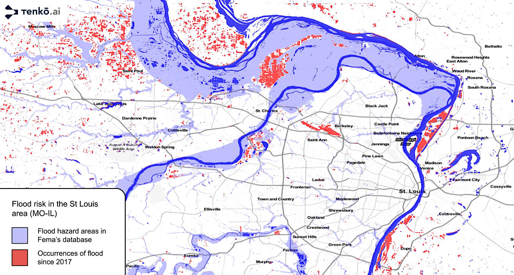 Flood map comparison
